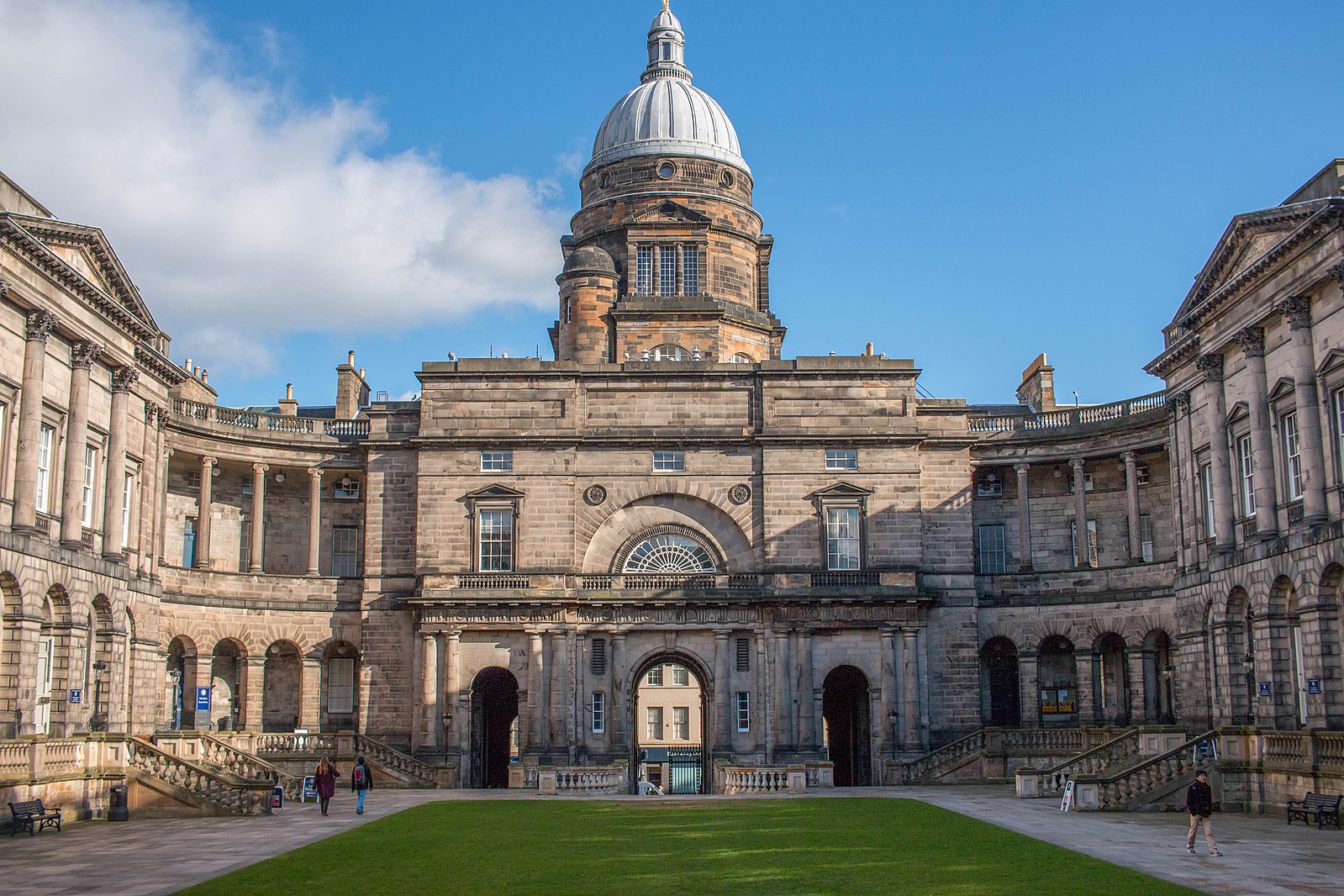 Photograph of Edinburgh University Old College quad.