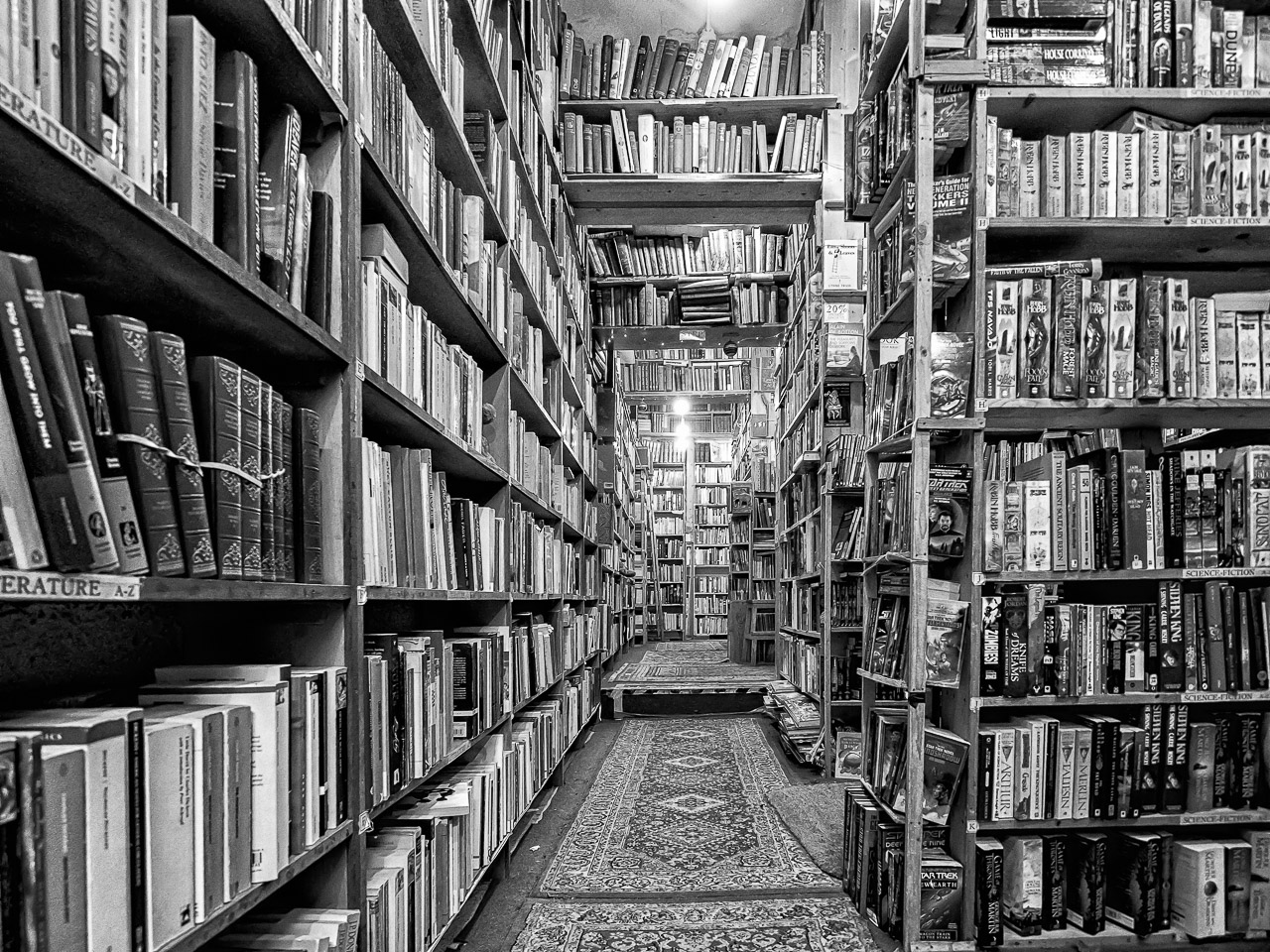 Doorway filled with books wall to wall