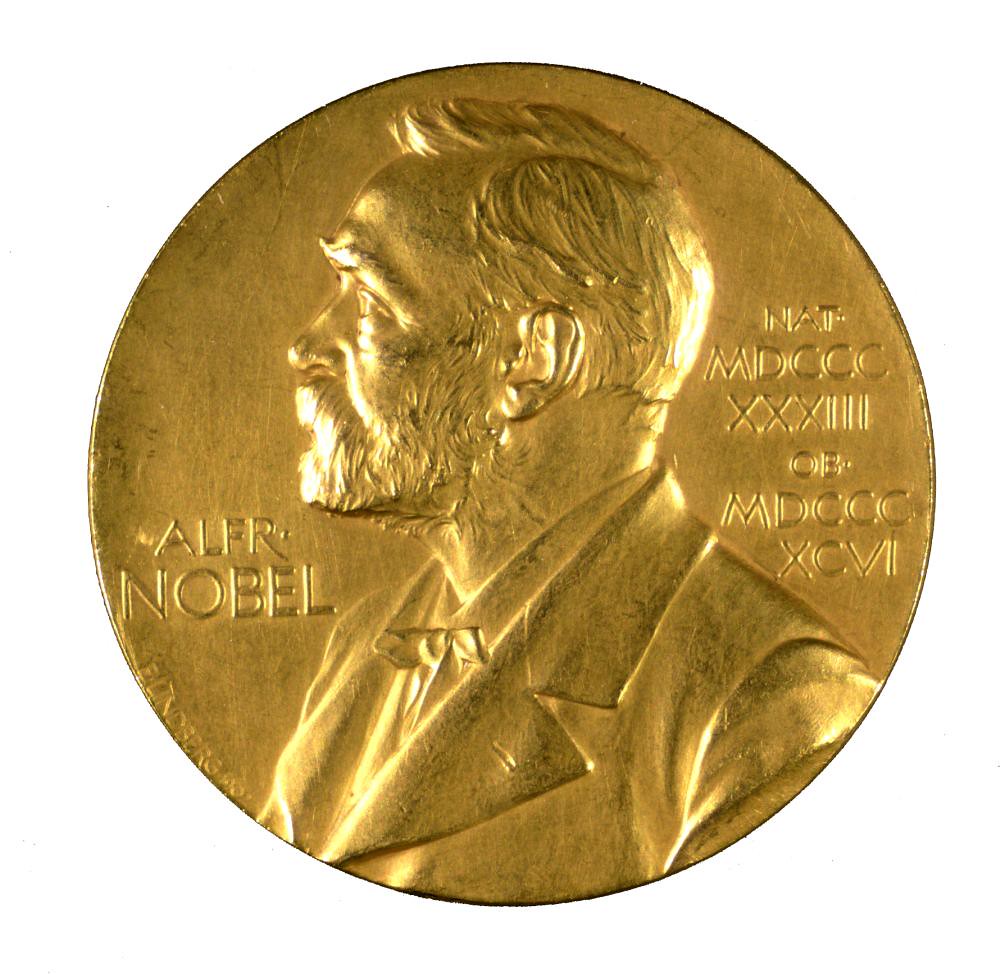 A picture of the Nobel prize medal